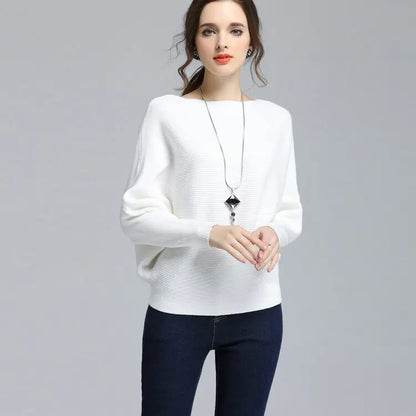 Women's Loose Long-Sleeved Knitted Pullover Sweater